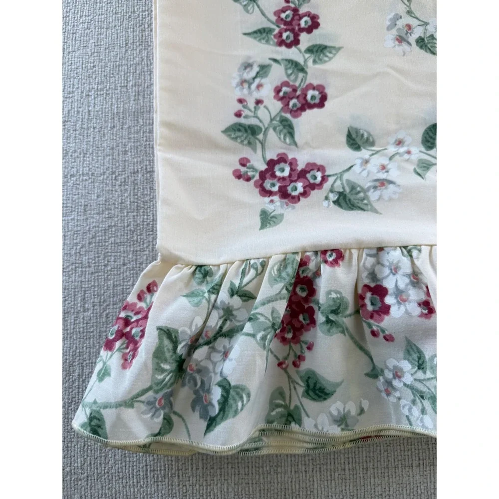 Vtg Set of 4 VTG Springmaid Spring Blossom Floral Ruffle Standard Pillowcases